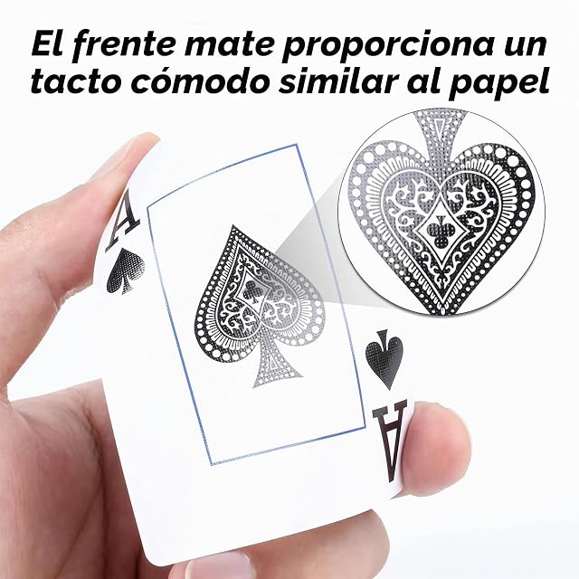 Foto 5 de 7 de Cartas Poker Plastico,Baraja Poker Índice Grande Tarjeta Baraja de Cartas