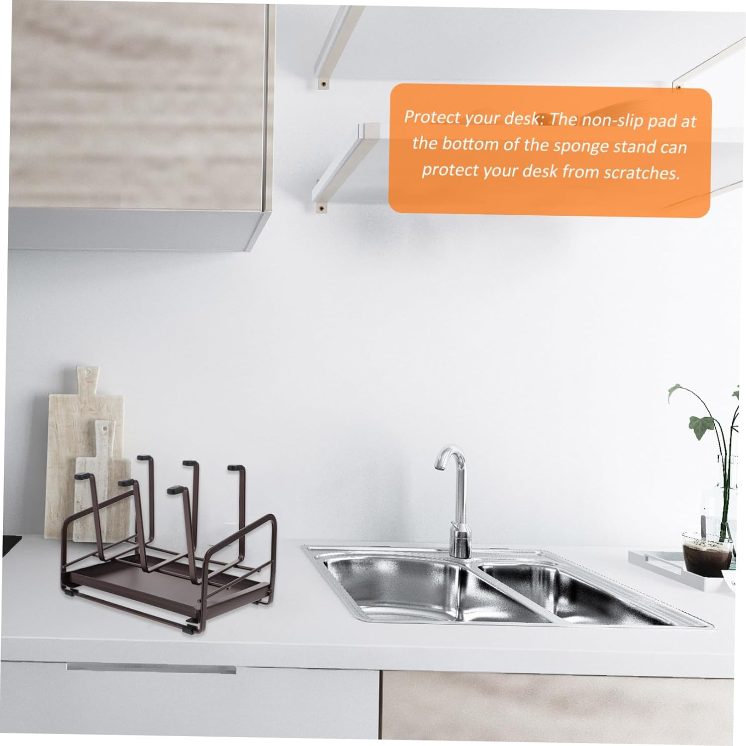 Iron Mug Rack Holder for Kitchen Creative Upside Down Cup Drying Organizer Space-Saving Design for Home and Coffee Bars Coffee Color