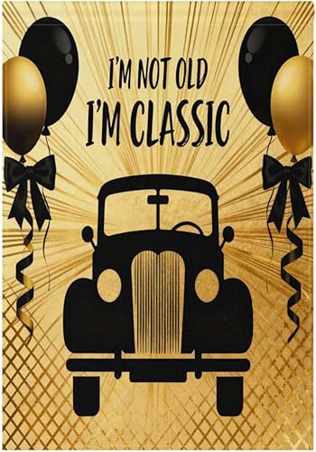 Decor Retro 70s Car Gold Black outdoor flags outdoor flags banners for Outdoor decoration 28x40 double sided