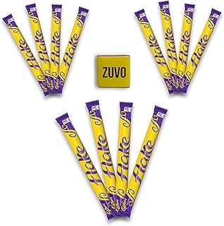 Flake 32g Chocolate Bars (12 Pack) Bundle with Free Zuvo Candy - Imported form England - Bundled By Zuvo - Gift Hamper