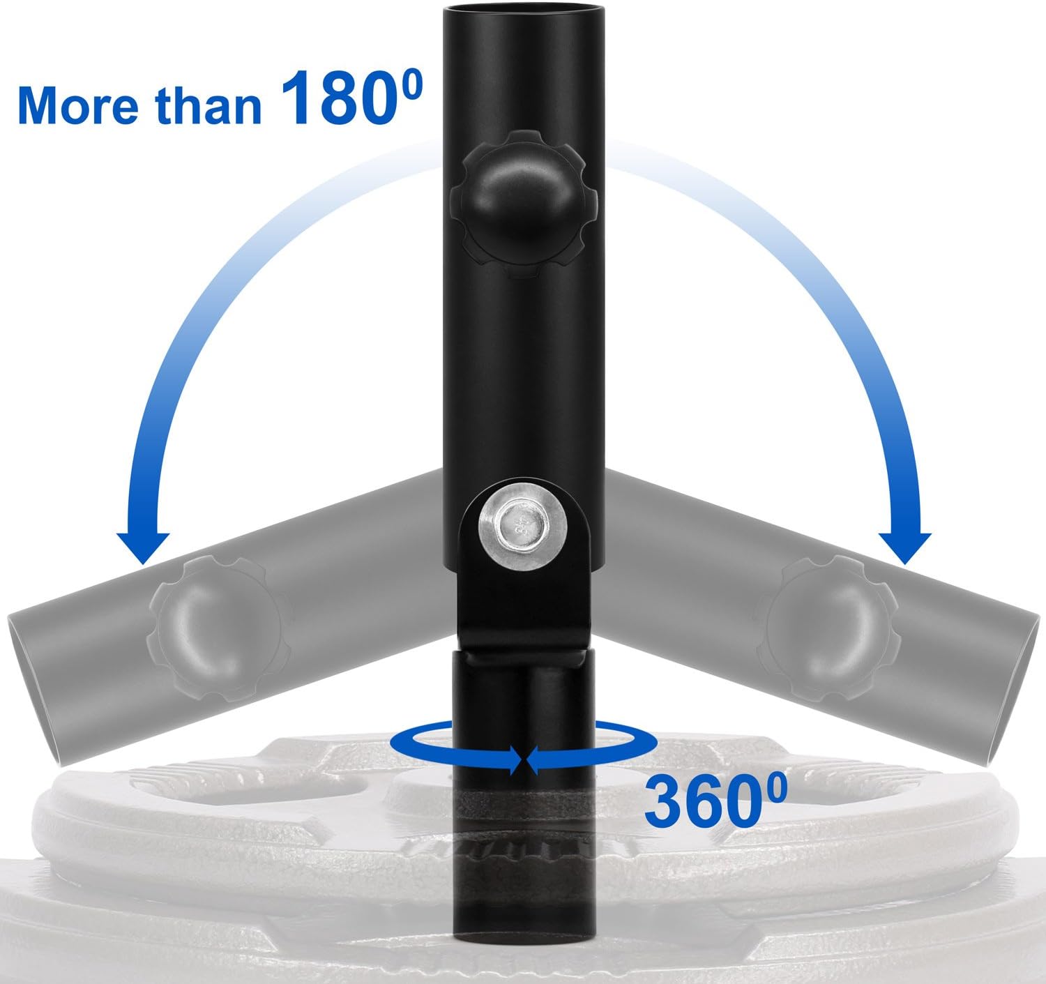 Yes4All T-Bar Row Plate Post Insert Landmine – Fit 2” Olympic Bars – Full 360° Swivel & Easy to Install (Black) : Sports & Outdoors