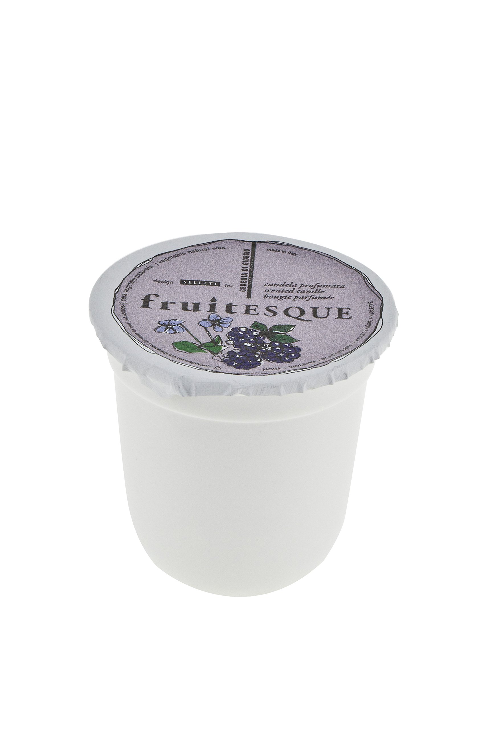 Cereria by Giorgio Fruitesque Scented Yogurt Jar, Wax, Lilac, 7x7x7 cm