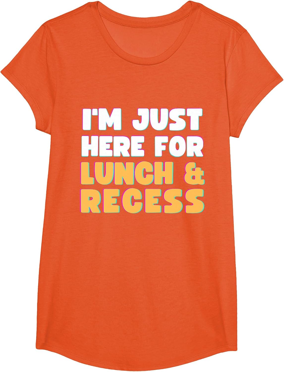 I'm Just Here for Lunch and Recess Funny First Day of School T-Shirt image 3