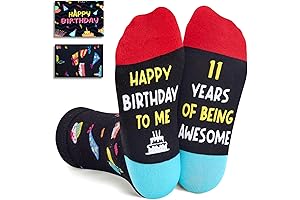 Exceptional 11th Birthday Gifts - Black Socks for Active Tween Boys and Girls