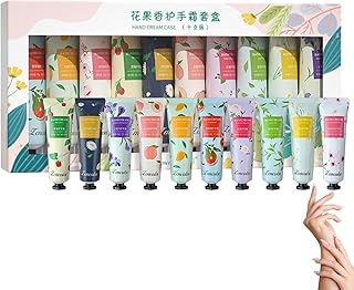 Hand Cream Gift Set, 10PCS Plant Fragrance Hand Cream, Moisturising Hand Cream For Dry Hands, Non-Greasy Nourishing Foot Cream Hand Moisturise, Travel Size Hand Cream For Women, Ladies Gift Set