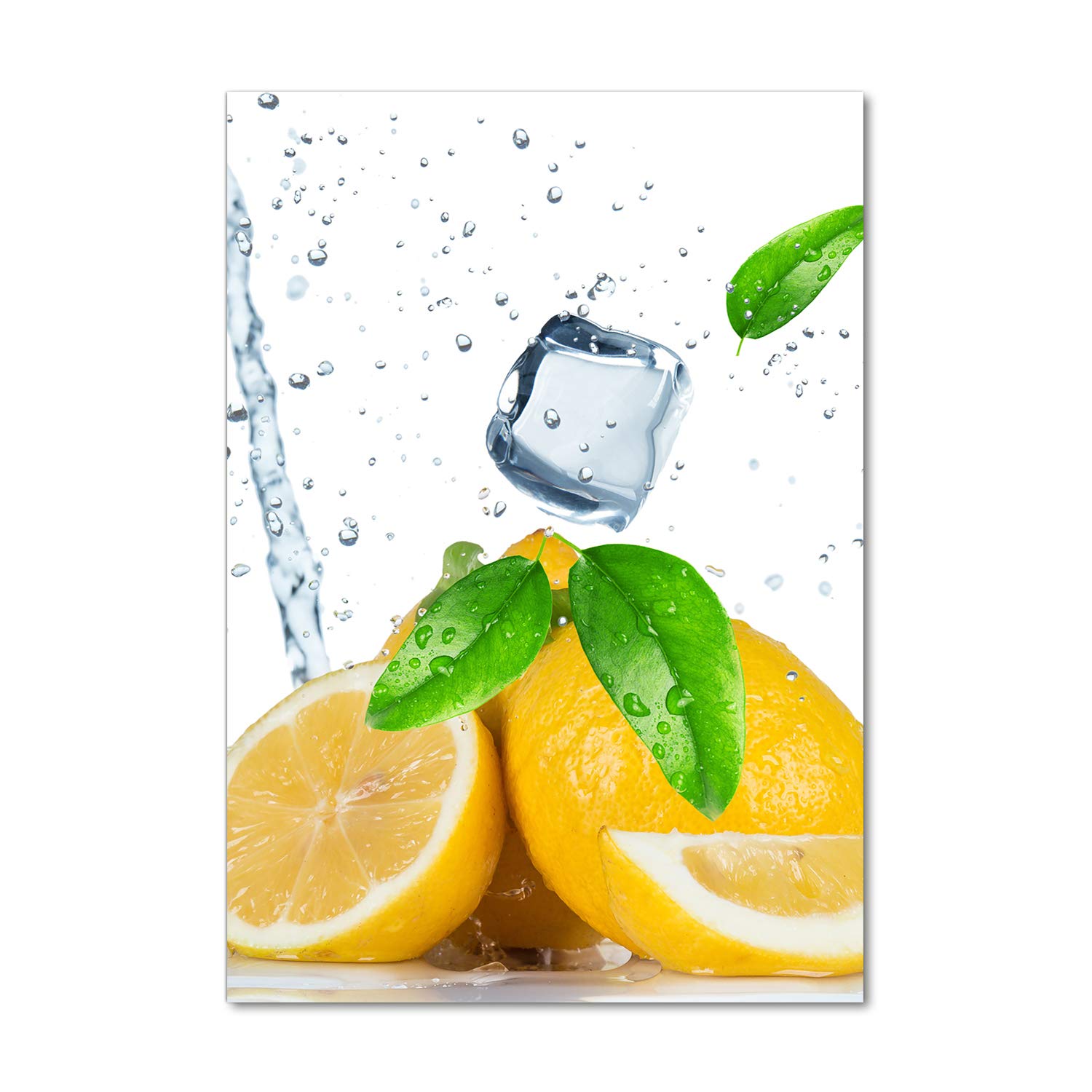 Impression sur verre cuisine tableau panoramique 70x100 cm pour mur lumineux et propre