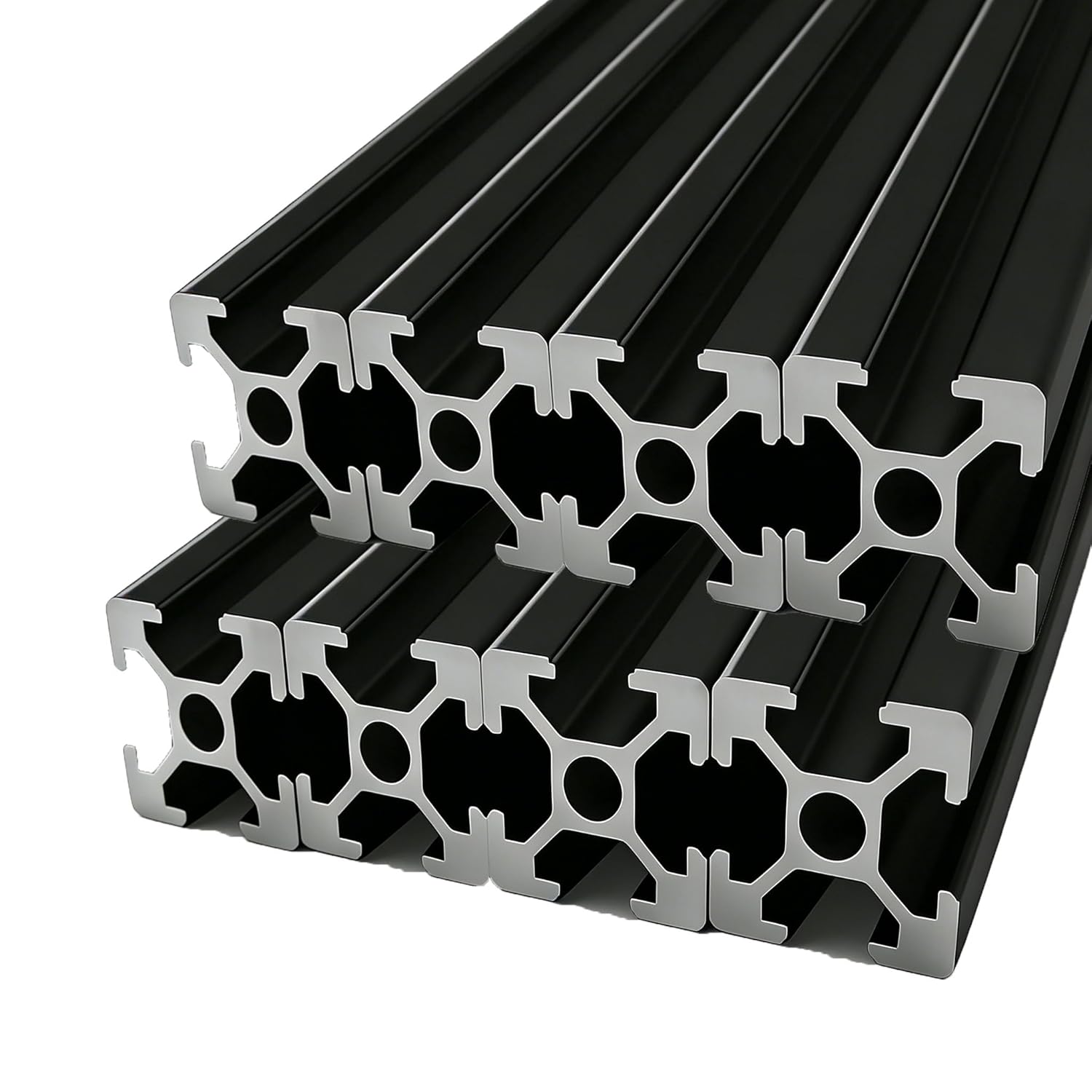 1010 Aluminum Extrusion T-Slot 1220mm Black 10 Pack European Standard 10x10 Extruded Aluminum T-Slotted 10 Series Aluminum Profile