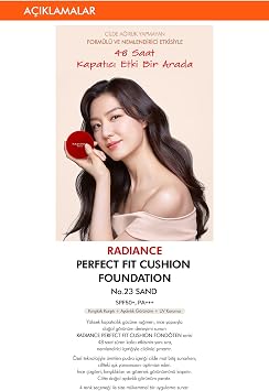 MISSHA 48 Saat Kalıcı Saten Fondöten 15ml SPF50+ Radiance Perfect Fit Cushion Foundation No.23