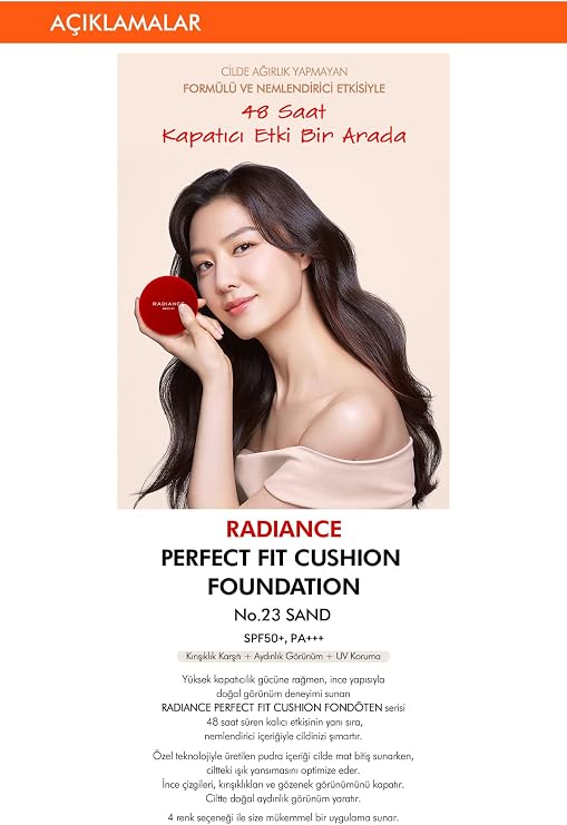 MISSHA 48 Saat Kalıcı Saten Fondöten 15ml SPF50+ Radiance Perfect Fit Cushion Foundation No.23