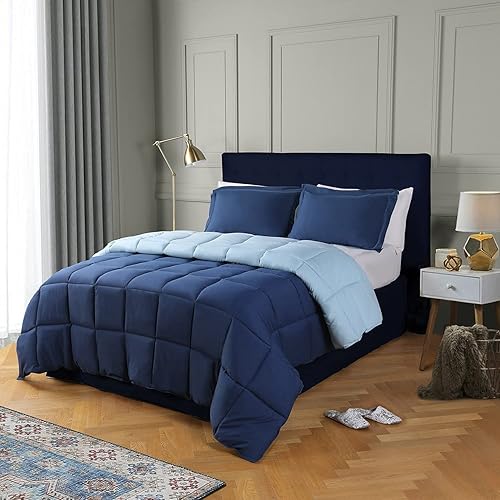 HUAJIE Juego de edredón alternativo de plumón de ganso de 3 piezas para todas las estaciones, relleno de edredón solo 2 fundas, edredón acolchado disponible en Yaxa Colombia
