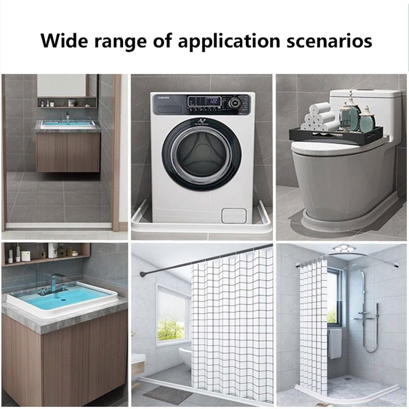 Wassersperre, Spritzschutz, Silikon, Küchentheke, Lückenfüller, ideal zum Abdichten von Räumen zwischen Arbeitsplatten und Herden, verhindert Unordnung und Feuchtigkeit