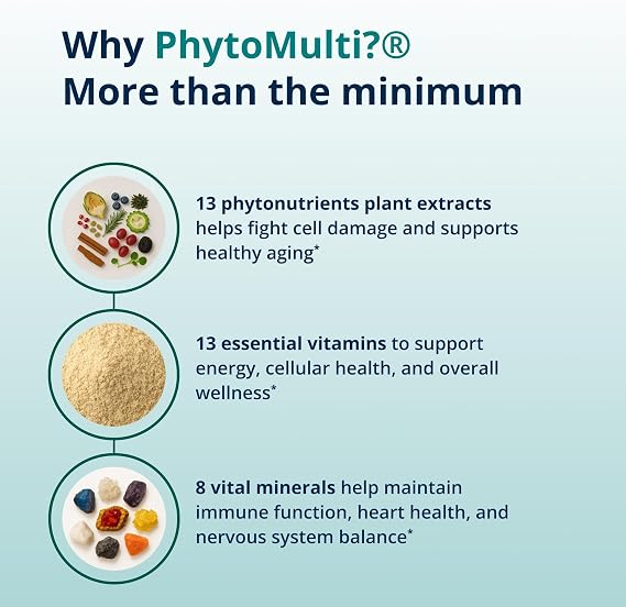 Metagenics PhytoMulti Multivitamin Without Iron-Daily Multi for Men & Women with 20+ Vitamins, Minerals & Phytonutrients for Antioxidant & Immune Support-Non-GMO, Gluten-Free - 120 Tablets