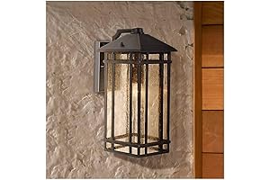 Kathy Ireland Sierra Craftsman Outdoor Art Deco Wall Light