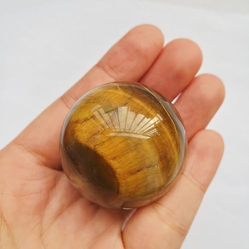 Vista 61 de Escultura de esfera de adivinación de cristal curativo de piedra lunar de 1.575 pulgadas, bola de piedras preciosas, Feng Shui Chakra Aura Piedra