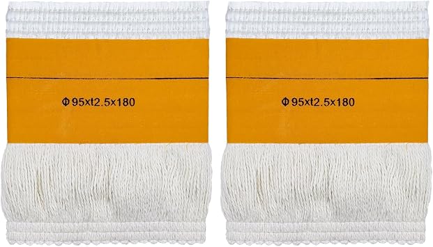 2-Pack Kerosene Heater Wick Replacement, 95x2.5x180mm Fiberglass Cotton Blend, Fits Most Portable Kerosene Heaters, Oil Lamps, Camping Stoves Direct Replacement, Long Burn Time, Easy to Install