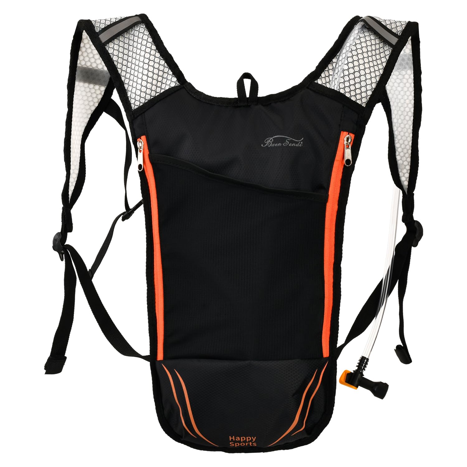 Trinkrucksack mit 2 l Wasserblase – ideal für Outdoor-Sportarten beim Laufen, Wandern, Camping, Radfahren, Skifahren, Unisex, Black Pack with Bladder