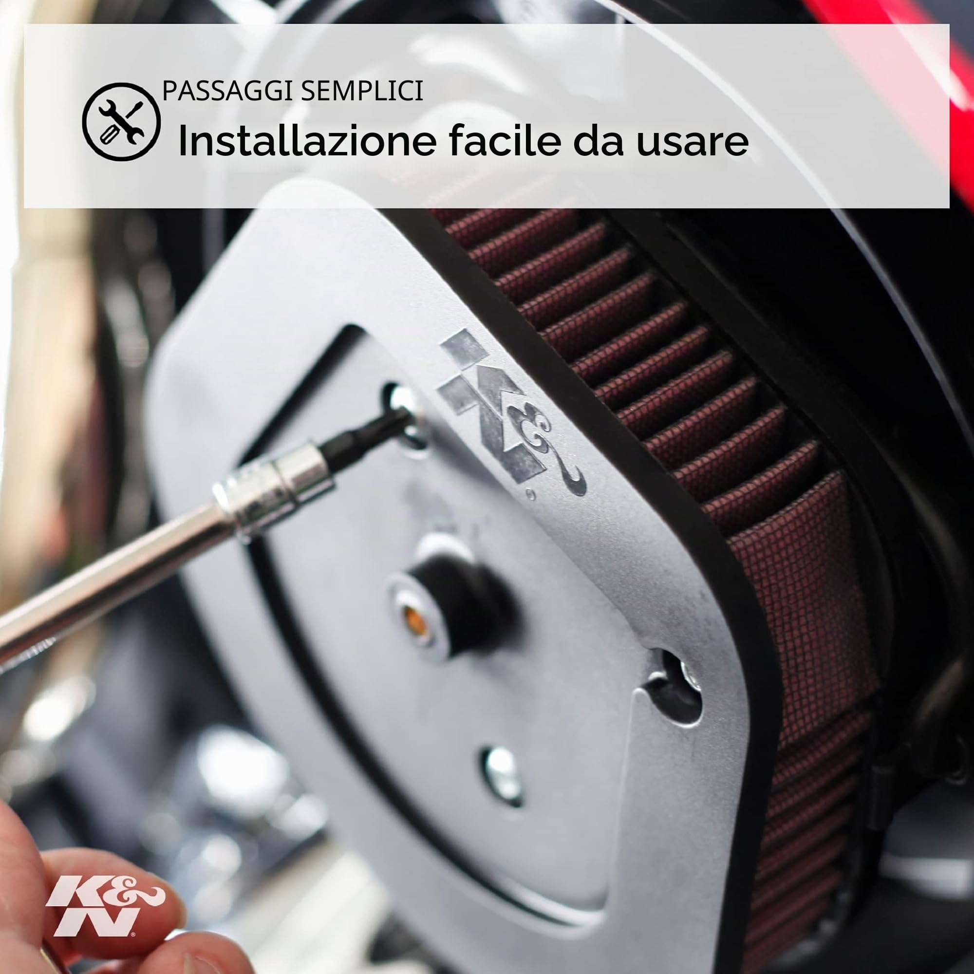 K&N Filtro Aria di ricambio compatibile con Harley Twin Cam 1999-2007 modelli Softail 2008-2010 (HD-1499)