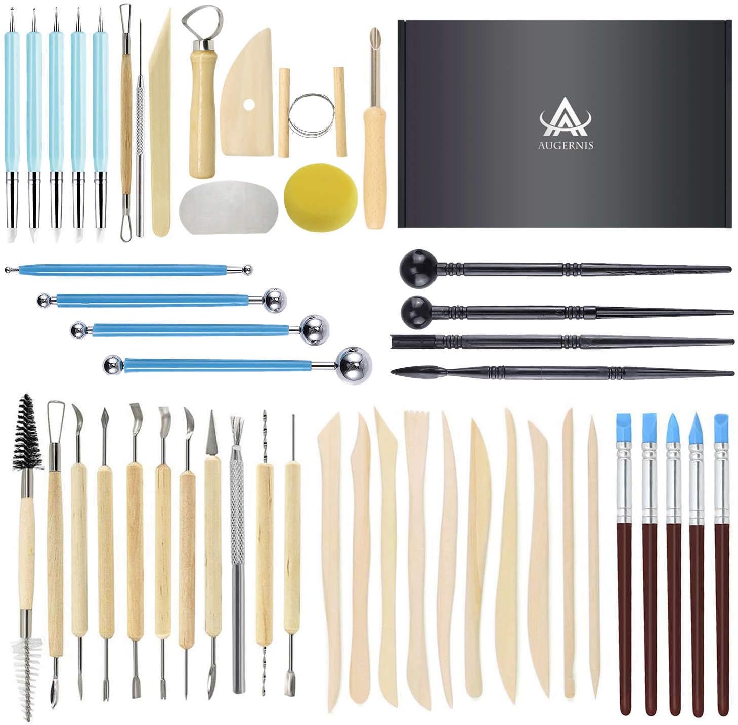 Pottery Sculpting Tools, 48PCS Polymer Clay Tools Set for Ceramics Modeling, Carving and Kids AfterSchool Pottery Classes Club Children Students