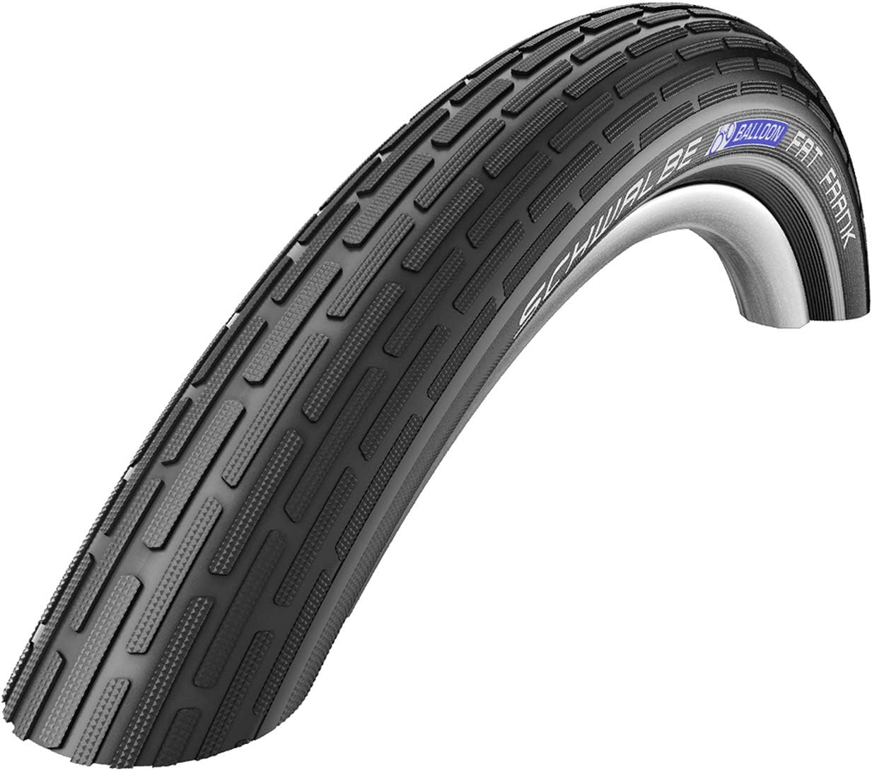 Fat Frank Cruiser and Road Wire Clincher Bike Tire | 26 x 2.35 | Active Line, K-Guard | Black/Reflective