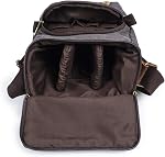 Sac/boîte à caméra, taille en cuir de toile vintage DSLR SLR Sac à frire pour Épaule Messenger