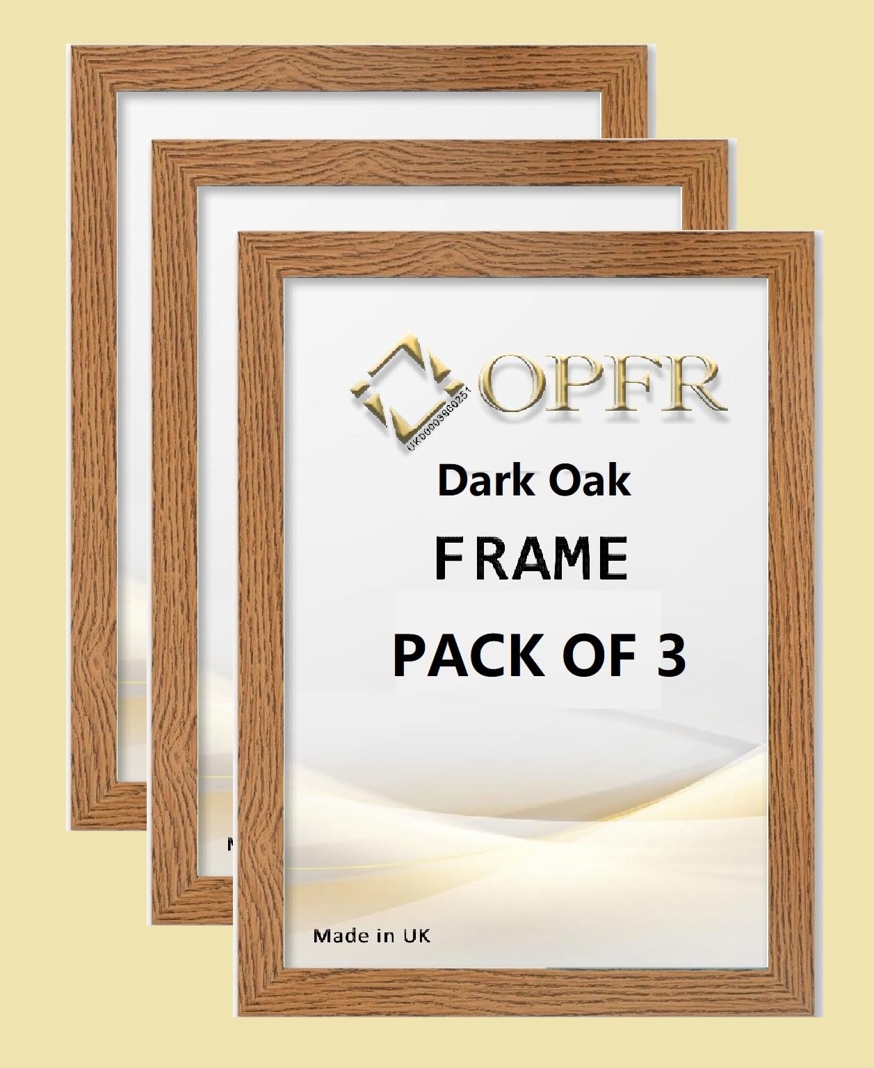 Pack Of 3 Poster Picture Frames (Dark Oak, A4(297mmx210mm)