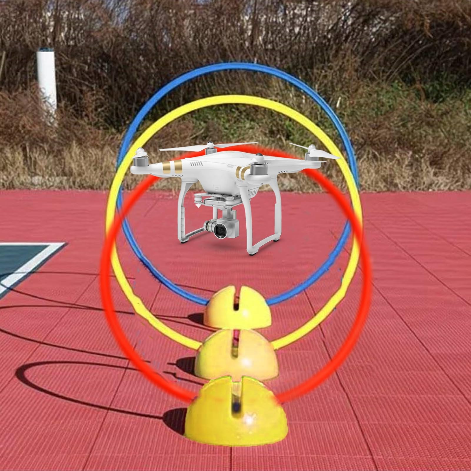 UAV Kit fai da te FPV Race per corsa a ostacoli con droni, include 3 cancelli a cerchio facili da montare, set di ostacoli quadricottero super veloce