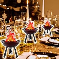 Vista 7 de Lámpara de Fuego Falso 3D LED - Lámpara de Mesa Eléctrica Artificial de 110V Efecto de Fogata Efecto de Luz Realista Suministros para Halloween