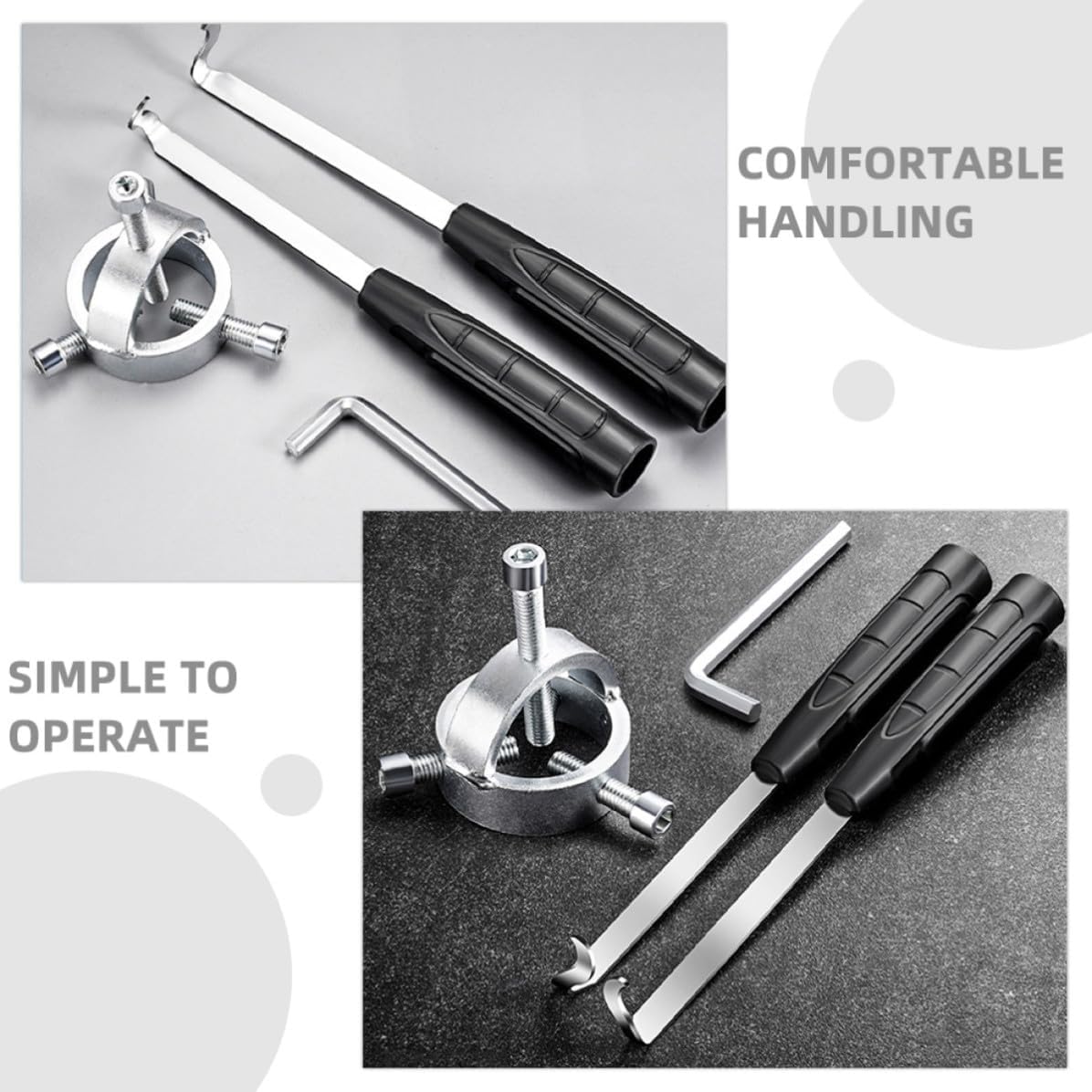 TOYANDONA Metal Hand Tool Turbo Gap Cleaner with Wrench and Scraper, Lightweight and Portable Impeller Puller Tool for Engine Maintenance, Suitable for High-Temperature Equipment