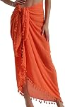 Eicolorte Sarong Cover Up Womens Beach Cover Up Bikini Bathing Suit Swimsuit Scarf Swimwear Coverup Sarong Wraps for Women