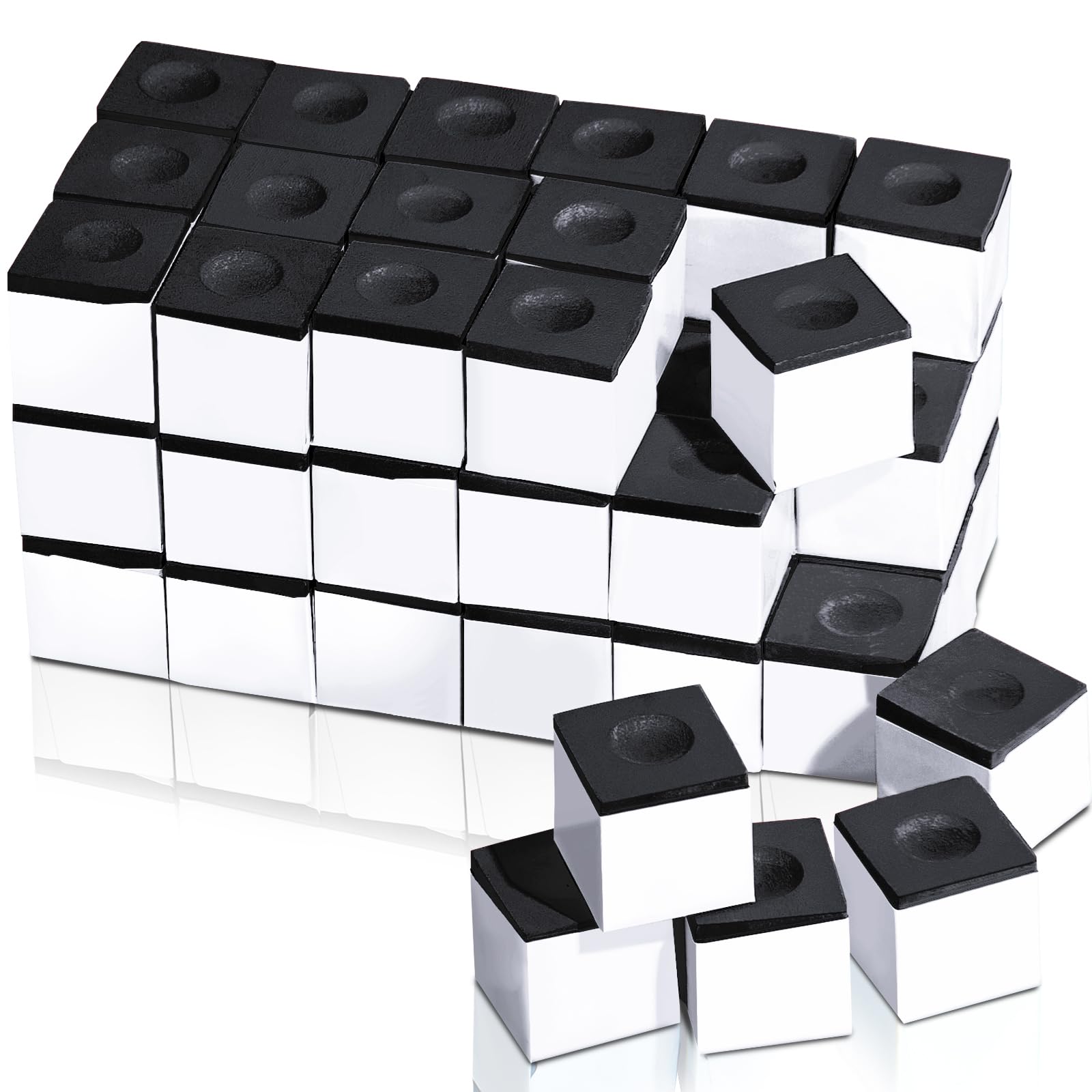 Junkin 72 Pcs Pool Chalk Cubes for Billiard Cue Sticks, 48/72/144 Pack Options, Table Accessories for Clubs, Bars & Home (Black)