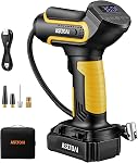 AstroAI Tire Inflator Air Compressor Cordless Car Tire Pump with 20V Rechargeable Li-ion Battery Digital Gauges Fast Inflation 150 PSI Auto Shut-Off Portable Air Pump for Cars Motorcycles, Yellow
