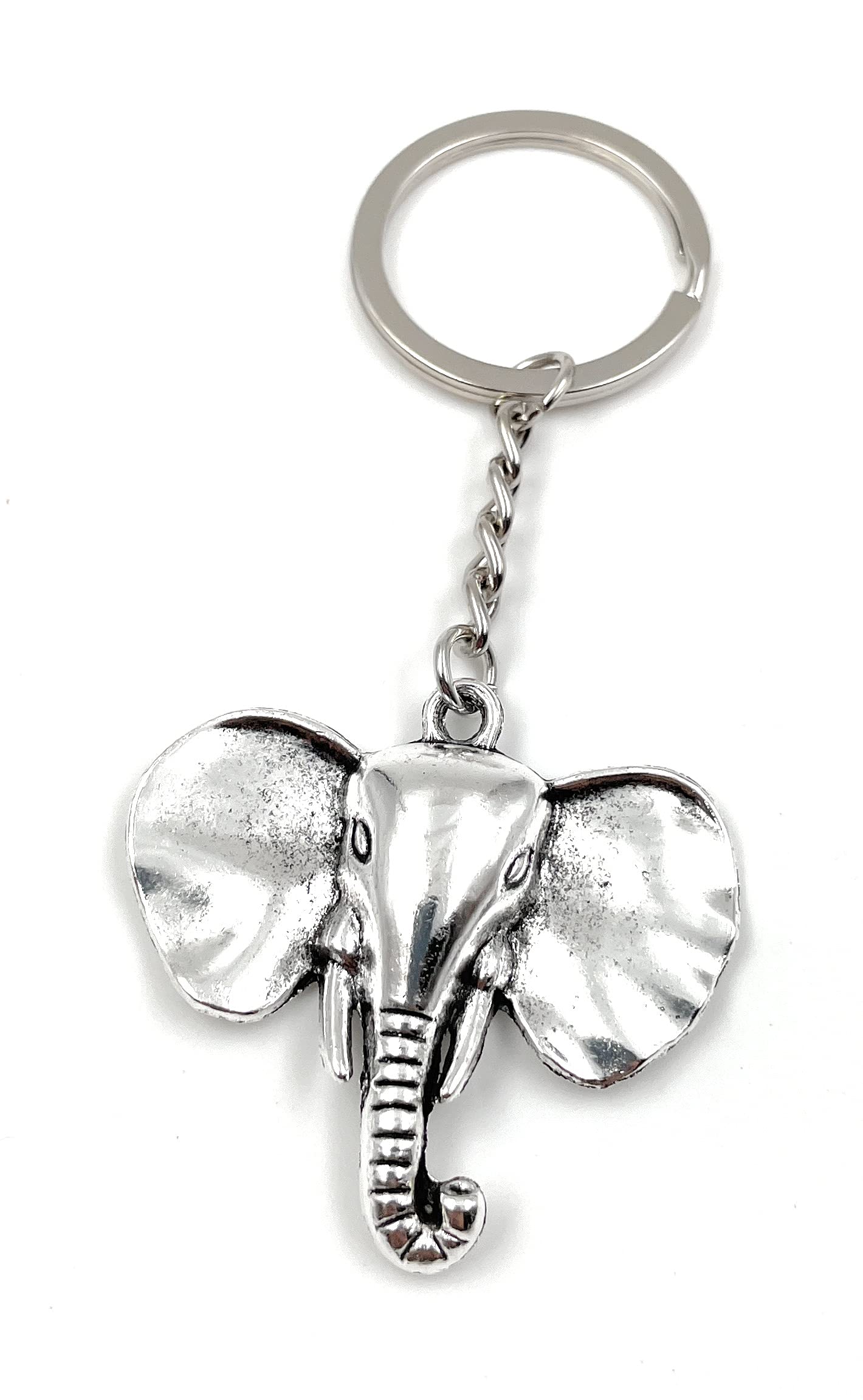Onwomania Silver Onlineworld2013 Key Chain Walking Elephant Metal Pendant Charm