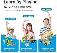 Vista 6 de makerzoid Kit de robot de codificación para niños a partir de 6 años, juguete robot de dinosaurio de control de aplicación 200+ en 1, kit educativo