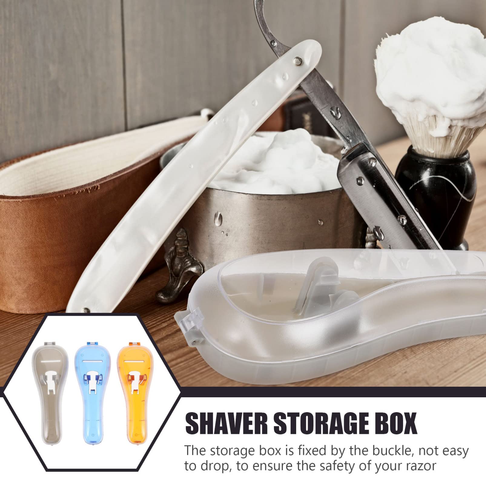3pezzi Custodia Portatile Per Rasoio Organizer Antiurto Per Scatola Di Stoccaggio Per Accessorio Per e Leggero Adatto Per Uso Ed