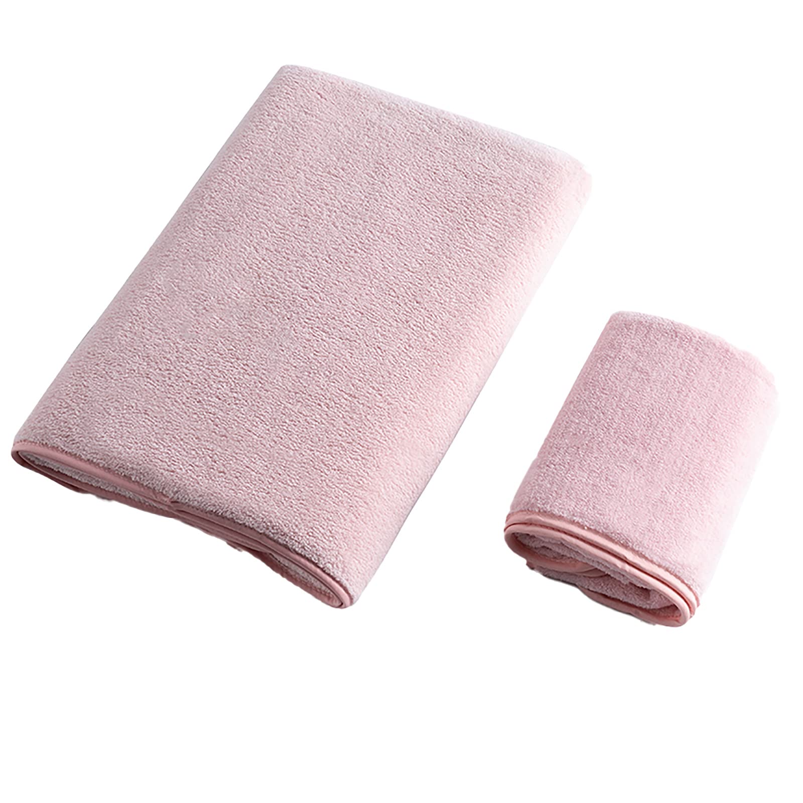 Serviettes de bain rose coton contre l'humidité pour un séchage rapide