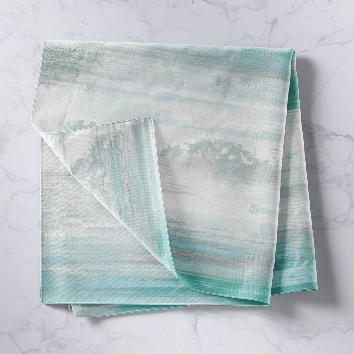 Feelyou Abstract Tapestry Modern Abstract Art Wall Art for Living Room Bedroom Turquoise Gray White Wall Hanging Blanket turquoise Home Decor Medium 59"x59" image 2