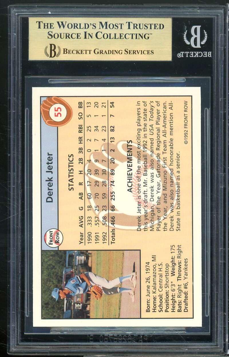 Amazon.com: Derek Jeter Rookie 1992 Front Row Draft Picks Gold #55