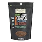 Frontier Co-op Organic Fairtrade Ground Ceylon Cinnamon Powder, Refill for Shaker, Baking, Beverages, and Cooking, Kosher | 5.57 Ounce (Pack of 1)