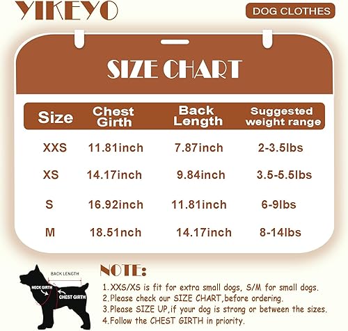 Miniatura 6 de Ropa de invierno para perro, vestido suéter para perros pequeños, niña, dobladillo a cuadros, cuello alto, ropa mullida para perros hembras, ropa