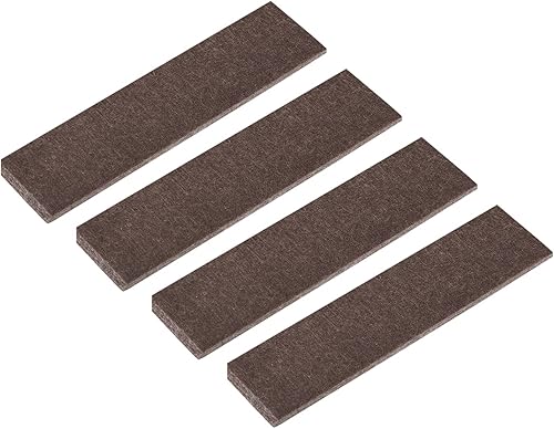 uxcell Almohadillas de fieltro para muebles, 4 x 1 pulgada, autoadhesivas, cortables, antiarañazos, protectores de suelo cuadrados para patas de