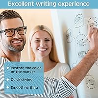 Vista 7 de Ctosree 2 tableros de acrílico transparente de borrado en seco para pared, tablero de notas acrílico reutilizable de 24 x 18 pulgadas, para colgar