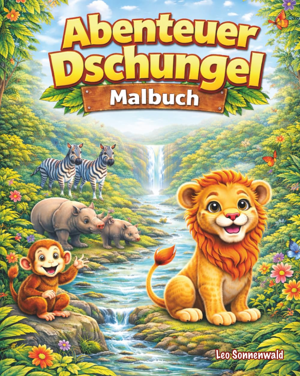 Abenteuer im Dschungel – Malbuch für Kinder: Tiere im Dschungel entdecken, ausmalen und kreativ sein
