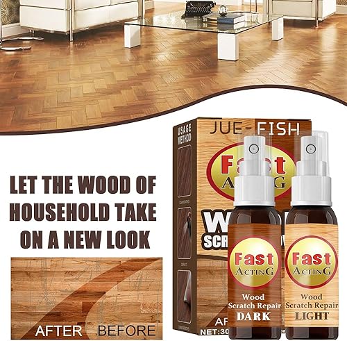 Miniatura 4 de Paquete de 2 piezas para reparación de muebles, reparación de arañazos, reparación de arañazos, madera de acción rápida, reparación de arañazos,