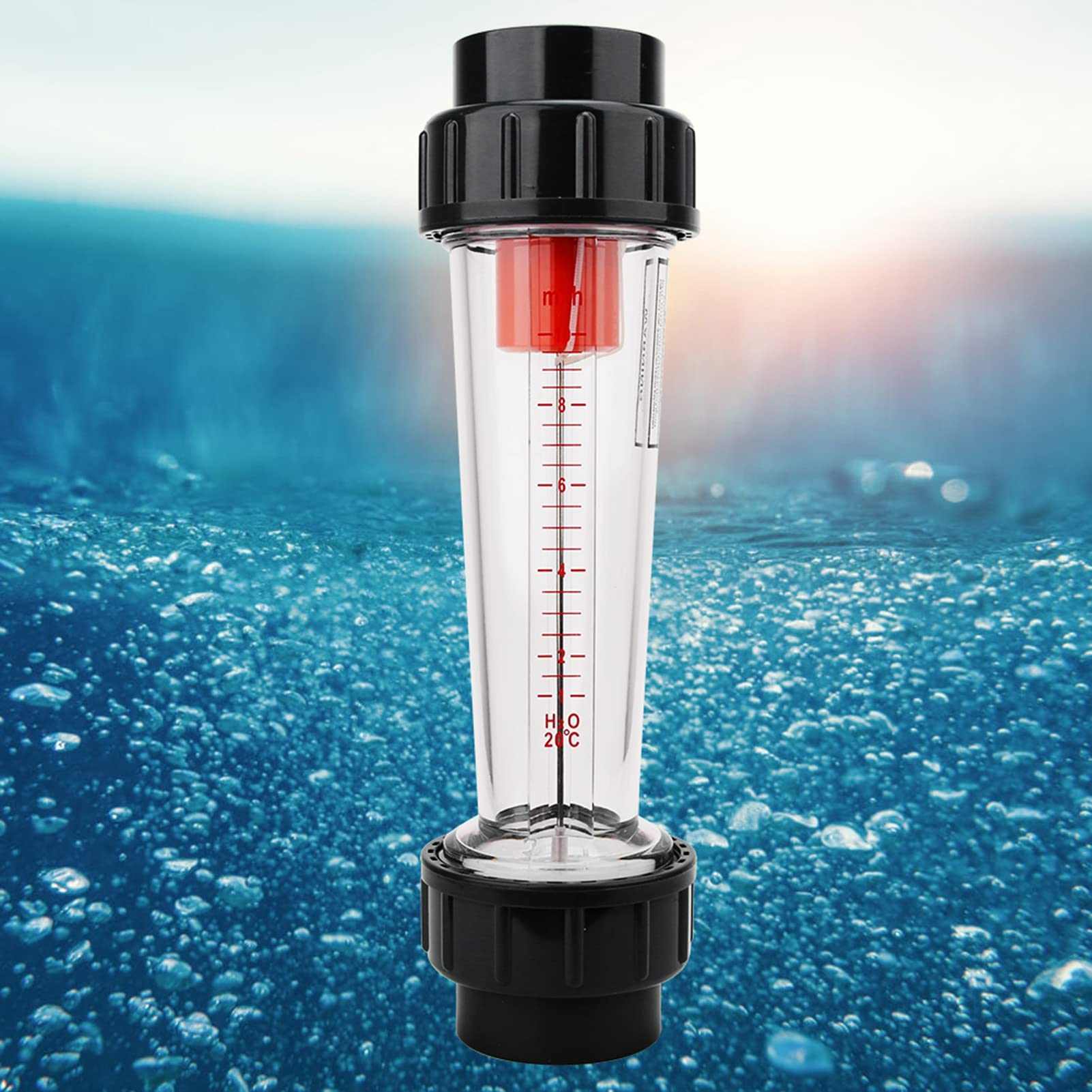 Durchflussmesser vom Typ Schalttafeleinbau, LZS-50 (D) Flüssigkeitsdurchflussmesser vom Typ Kunststoffrohr Hochgenauer Wasserdurchflussmesser 1-10 m³/h Bereich Wasserdurchflussmesser für Sauerstoff-Lu
