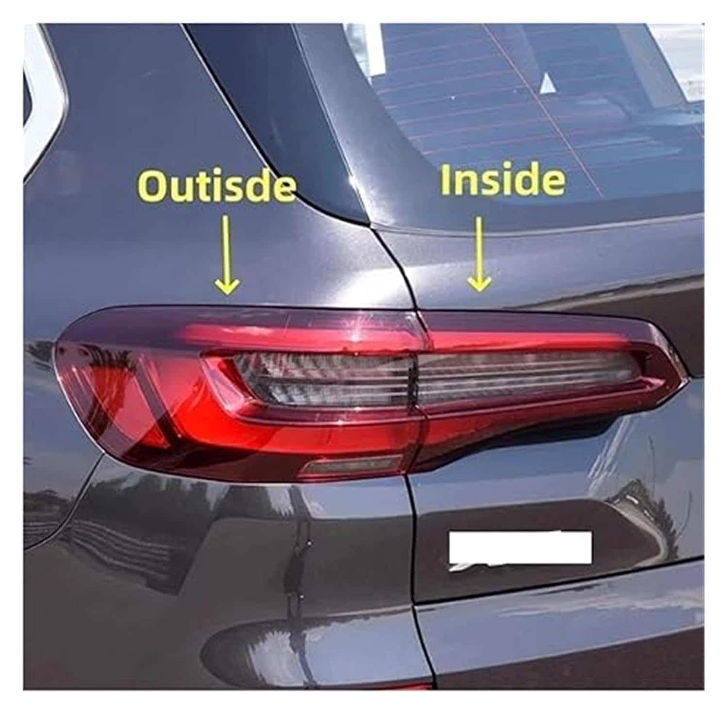 Compatible for BMW X5 G05 2019 2020 2021 2022 Rear Taillight Shell Tail Lamp Cover Brake Lights Mask Replace The Lampshade(Inside Left)
