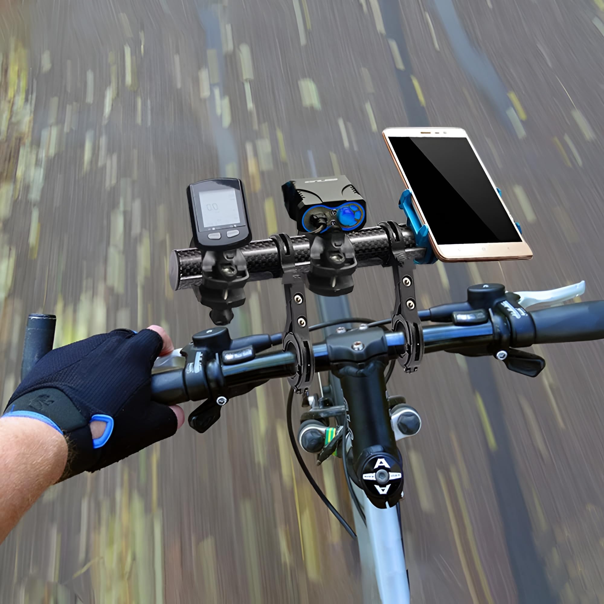 Adjustable Handlebar Stem Riser/Extender - Improve Cycling Posture & Comfort। handle extension (Alloy, Black, 1set) 2