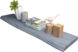 INTERBUILD Acacia étagère en Bois, 1200x250x38mm, Gris Crepuscule, Decoration Salon, Salle de Bain, Etagere Rangement Cuisine