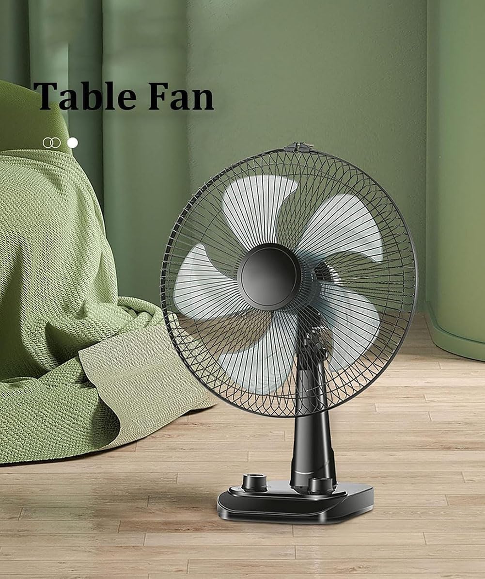 12" Desk Fan with 3 Speed ​​Settings, 5 Blades, 1 Hour Timer, Basic Air Circulation for Bedroom and Home Office (Samll)