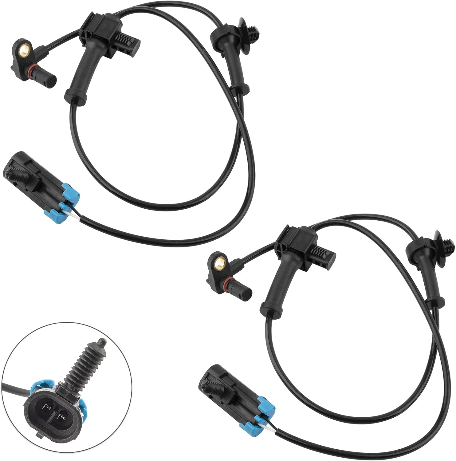 BOXI 2pcs Rear Left & Right ABS Wheel Speed Sensor Fit for 2007-2014 for Cadillac Escalade EXT ESV/for Chevy Avalanche Tahoe Suburban 1500 / for GMC Yukon XL 1500 Replace ALS1464 15121067