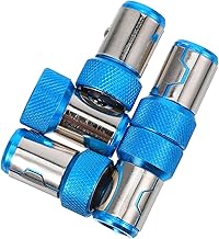 CIYODO 5 Piezas Cabezal de destornillador magnetizante accesorio de agarre de tornillo soporte de tornillo magnético para taladro soporte de brocas aleación de aluminio Azul